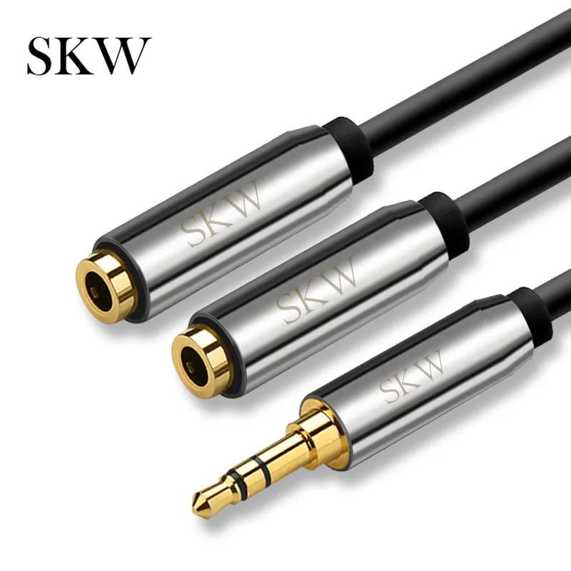 SKW AUX аудио кабель 1 до 2 двойной Y Splitter мужчин и женщин для Xiaomi наушники iPhone