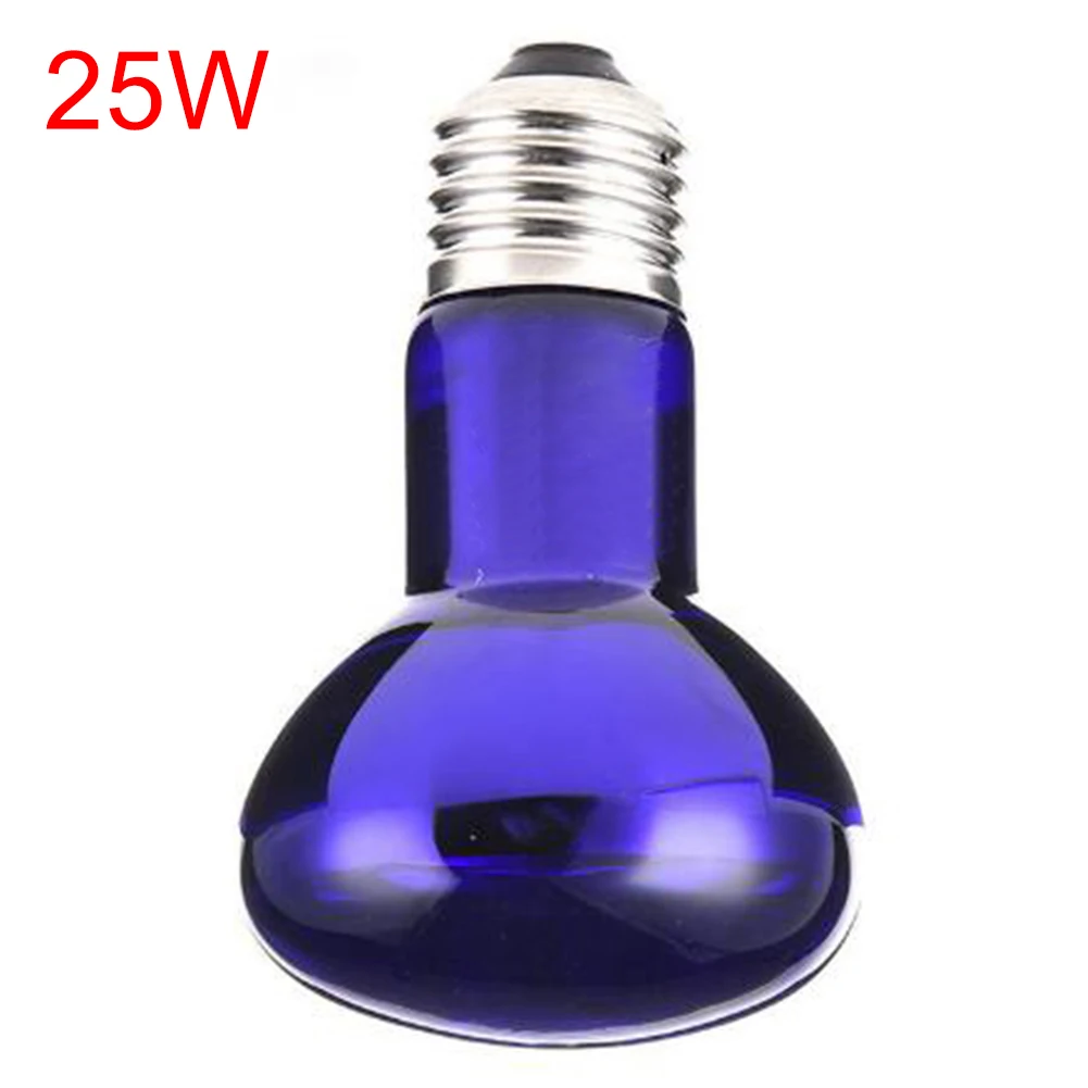 Blue 25W 25/50/75/100 Вт теплый черепаха гигантская для домашних животных с прожектор рептилия тепловая лампа светильники на солнечных батареях Животные ночное освещение для аквариума Термальность - Цвет: Blue 25W