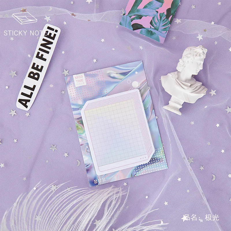 4 Креативный Vapor Wave самоклеящийся Набор стикеров для заметок закладки для блокнота школьные офисные канцелярские принадлежности Escolar Papelaria - Цвет: 4