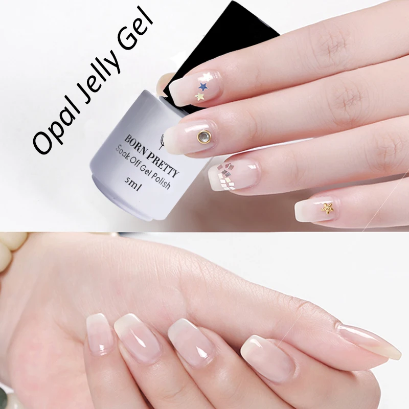 BORN PRETTY 5 мл матовое желе гель белый прозрачный для ногтей лампа замочить от