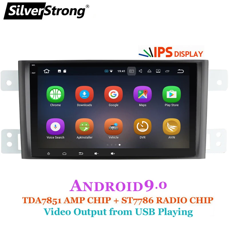 SilverStrong 2Din Android9.0 ips панель автомобильный dvd плеер для SUZUKI Grand Vitara Радио Навигация