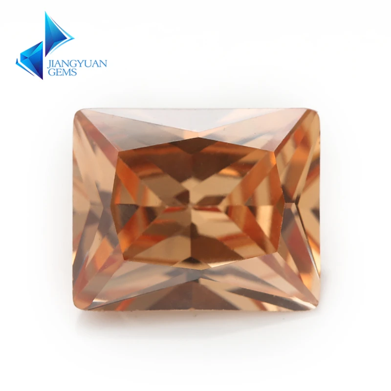 Прямоугольная форма 5А цвета шампанского 2x3-10x12mm CZ камень искусственные камни