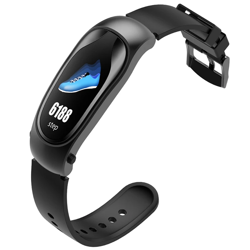 Multi a KingWear KR04 Bluetooth наушники Smartband 2 в 1 пульсометр Монитор артериального давления умный Браслет спортивный фитнес трекер группа - Цвет: Multi a
