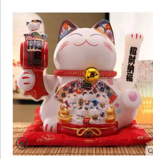 Большая копилка-кошка с цифрами на удачу Подарочная коробка упаковочные