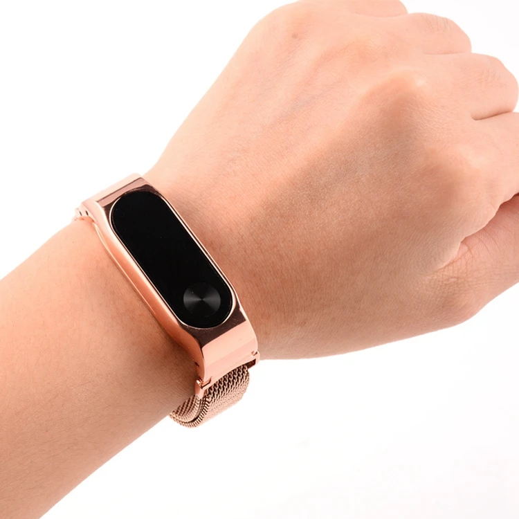 Металлический ремешок Ollivan для Xiaomi mi Band 2 3 4, ремешок для браслета из нержавеющей стали, магнитный браслет mi Band 2 Band 3 Band 4, аксессуары для замены