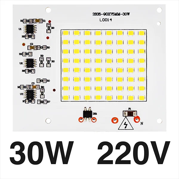 30W 220V SMD светодиодный светильник, чип, умный IC AC 220-240 В, 50 Вт, 30 Вт, 20 Вт, 10 Вт, сделай сам, для наружного прожектора, светильник, светильник для сада, холодный белый, теплый белый - Испускаемый цвет: 30W 220V