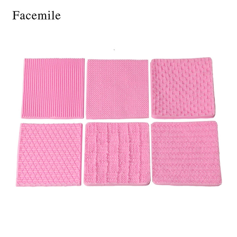 Facemile 6 шт. силиконовая форма для вязания текстурный коврик из сахара украшение