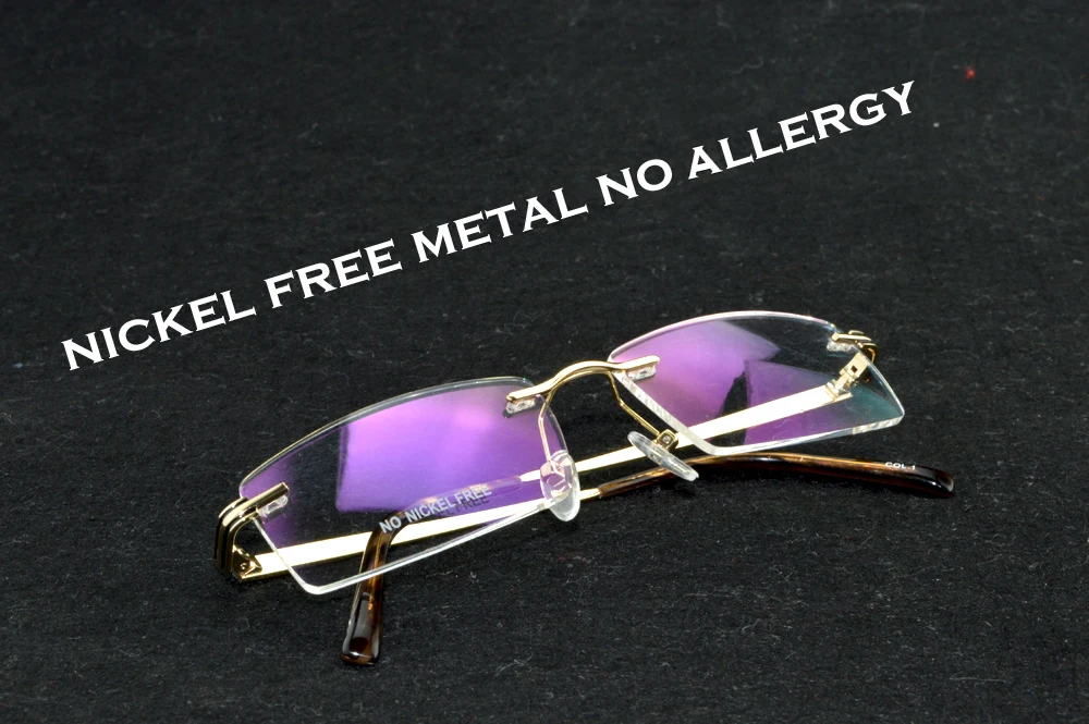 Очки Мужские квадратные титановые без оправы фотохромные|Мужские очки кадры| |