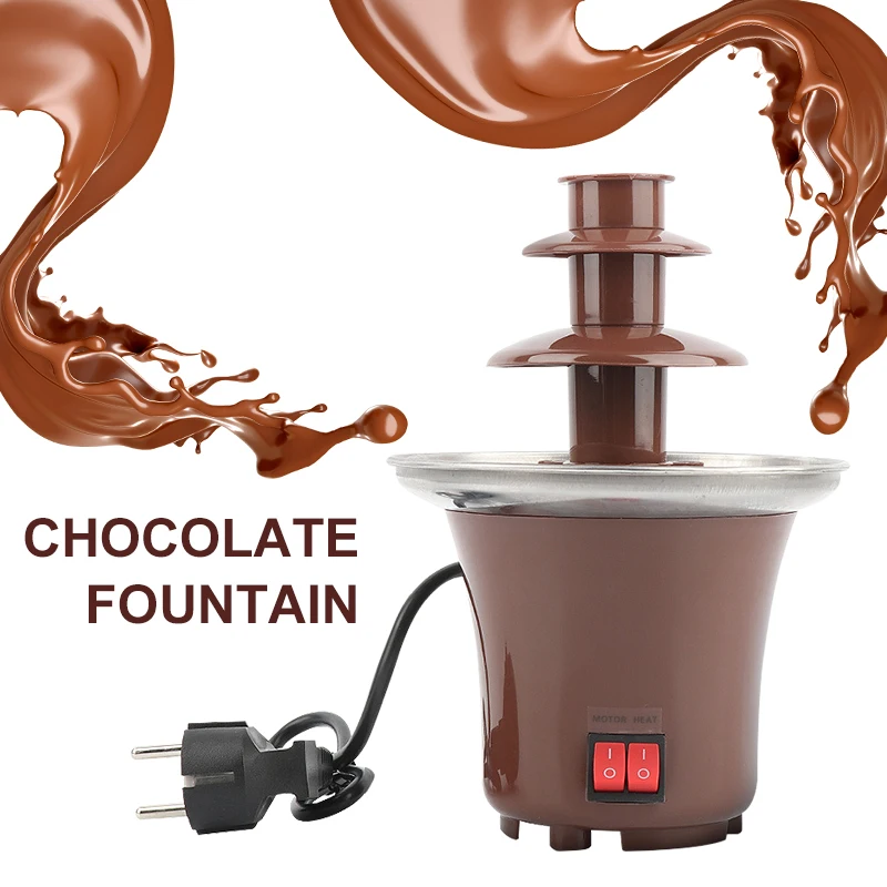 Электрический мини шоколадный фонтанчик 3 уровневый бытовой электрический
