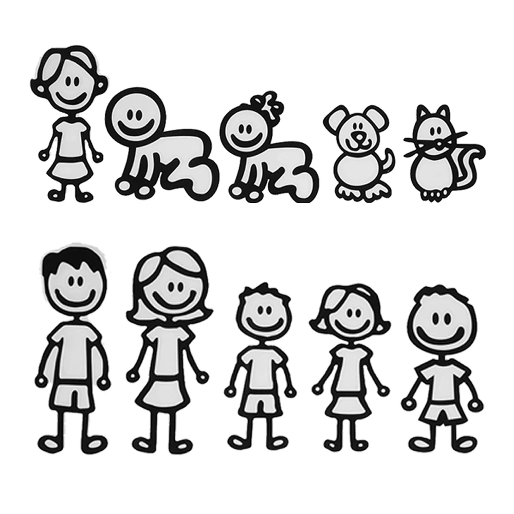 Новая наклейка в виде члена семьи сделай сам автомобильная украшение виниловая