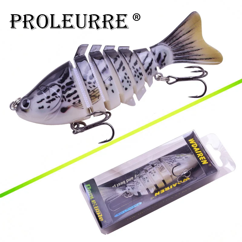 

Proleurre 1pcs Fishing Lure Wobblers Lifelike Hard Bait 6 Segment Swimbait Crankbaits Slow 10cm 16g Fishing Bait Boxed Lures