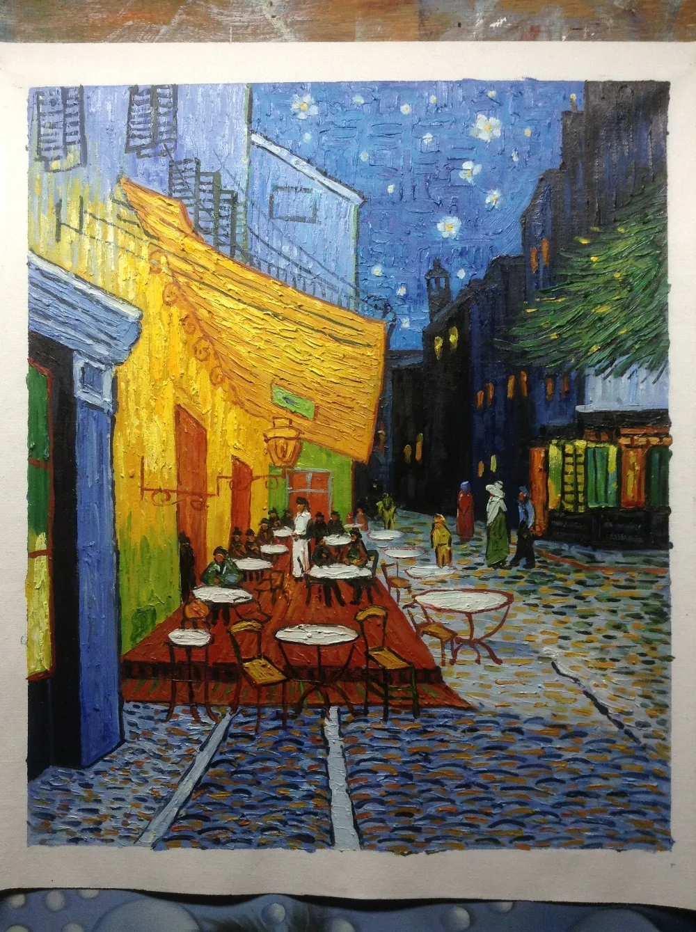 

100% Hand Made Canvas Wall Art Painting for Home Decor Van Gogh Oil Painting Reproduction Cafe Terrace At Night No Framed