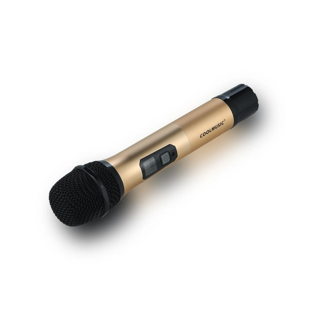 

COOLMUSIC 10 Channels UHF Microphones Handhel Portable Mic with Mini Receiver Wireless Microphone System for Live Show