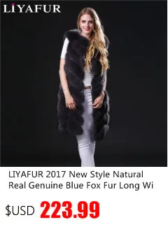 LIYAFUR натуральная Толстые Полный Пелт лисий мех длинные зимние жилет с капюшоном для женщин; Большие размеры Роскошные