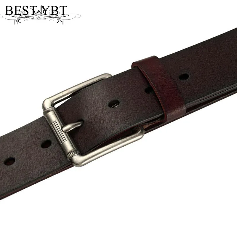

Best YBT Men Imitation Leather Belt Alloy Pin Buckle Belt Casual High Quality Business Affairs Simple Men Solid Color Belt