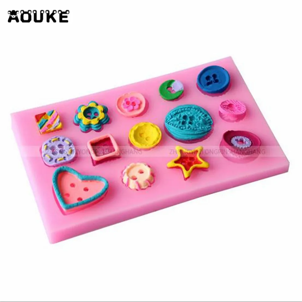 Кнопка формы кубики печенье шоколадные помадка торт силиконовые кондитерские