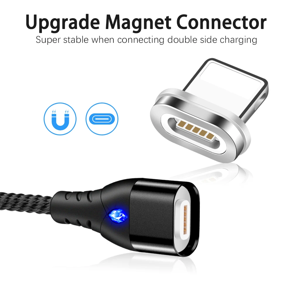 Магнитный кабель Marjay 1 м 2 зарядный usb для синхронизации данных iphone 6 7 8 Plus X XS Max XR 3A