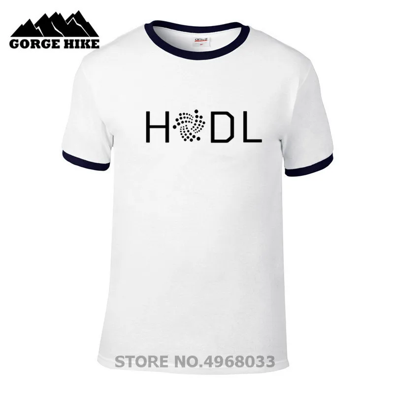 Забавные мужские футболки Hodl новейшие дизайнерские черные хлопковые с коротким