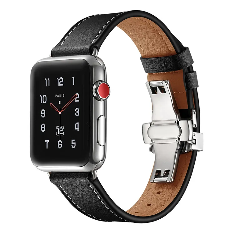 Ремешок из натуральной кожи для Apple watch band 4 44 мм 40 мм iWatch 3 band 42 мм Apple watch 38 мм браслет наручные часы 2 1 новейший