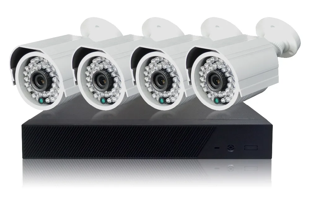 Система видеонаблюдения CCDCAM 4 канала 720P AHD DVR 1 МП камера для наружного наблюдения