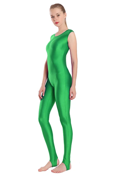 Зеленый AOYLISEY женский черный танк Unitard с StirrupLycra комбинезон из спандекса для женщин балетная танцевальная одежда боди костюм для тренировки - Цвет: Зеленый