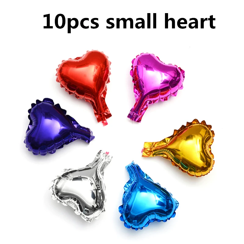 10pcs 5inch mixed 30 шт./лот, свадебные украшения, воздушные шары, много, алюминиевый воздушный шар из фольги, украшения для дня рождения, для взрослых, на День святого Валентина, вечерние принадлежности - Цвет: 10pcs 5inch mixed