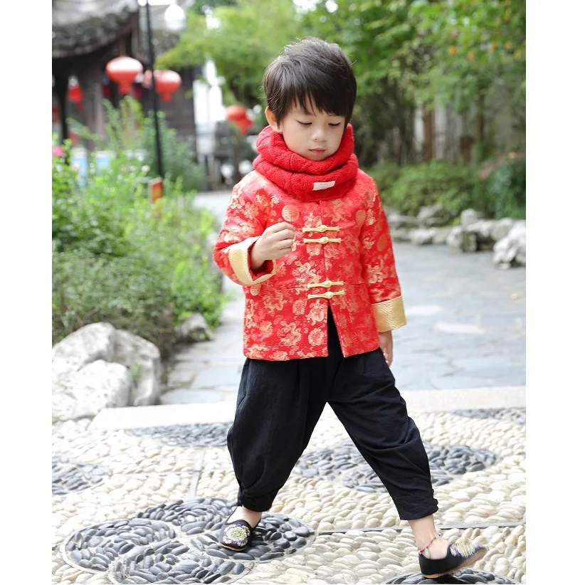 Chinese Spring Festival Children Coat Boys Clothes Dragon Party Costumes Baby Jackets Kids Outfits Outerwear China Dress |