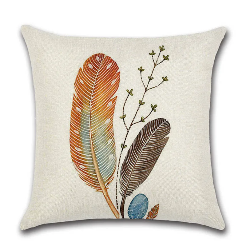 Разноцветный чехол для подушки из перьев в европейском стиле наволочка 45*45