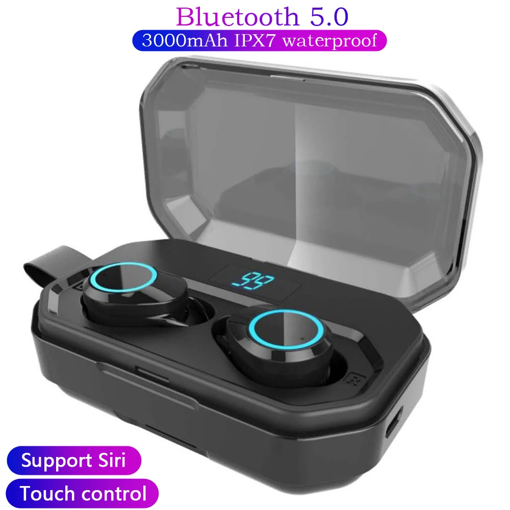 TWS 5 0 Bluetooth наушники стерео бас гарнитура спортивные музыкальные сенсорные
