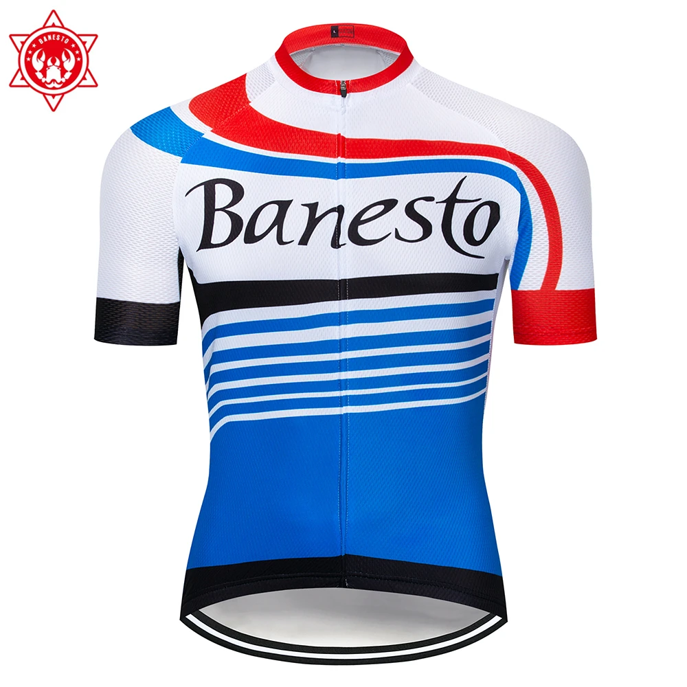 

Banesto 2018 Summer Morvelo Cycling Jersey short sleeve cycling shirt bicycle clothes Ropa Ciclismo