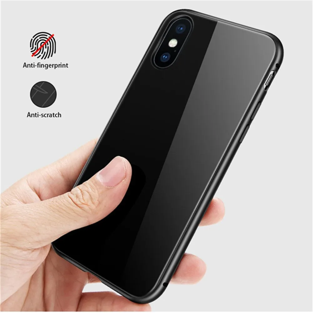 Дизайн WK полностью Магнитный поглощающий чехол для телефона iPhone X 7 8 Plus задняя