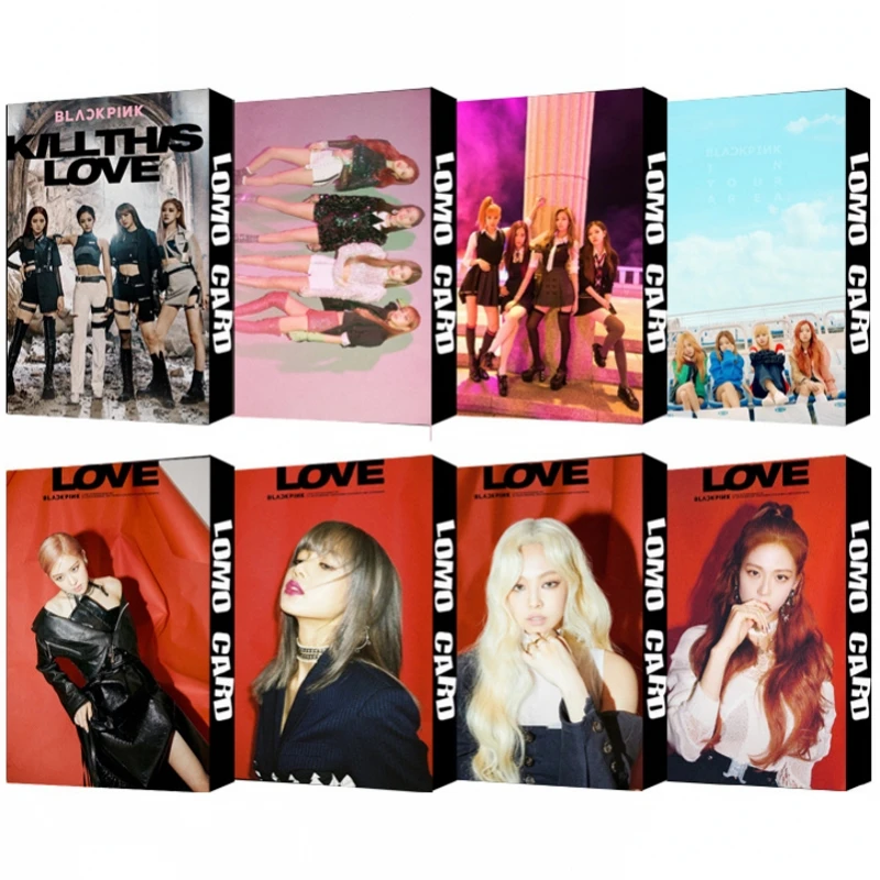 30 шт./упак. Корейский KPOP BLACKPINK девушки Kill This Love Дженни HD альбом Фотокарта ПВХ карты самодельные LOMO карты