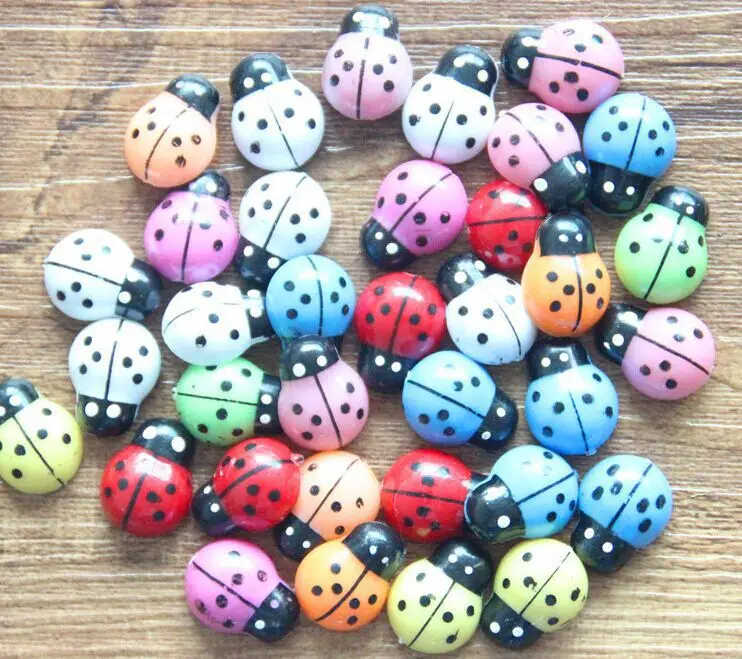 50PCS Bonsai/terraium home decoration resin crafts fairy garden gnome flower pot small beetle ladybug lovely gifts |