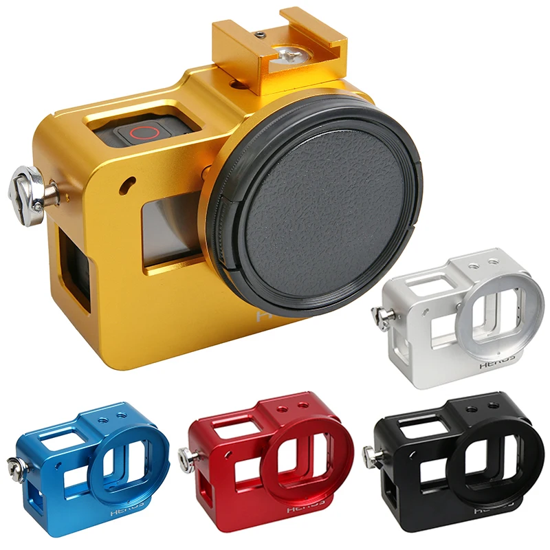 Защитный чехол из алюминиевого сплава для камеры GoPro Hero 5 Black с креплением на
