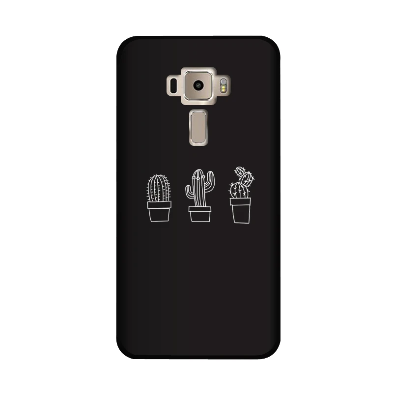 Мягкий чехол из ТПУ для Asus Zenfone 3 ZE552KL ZE520KL с матовым рисунком милым котом |