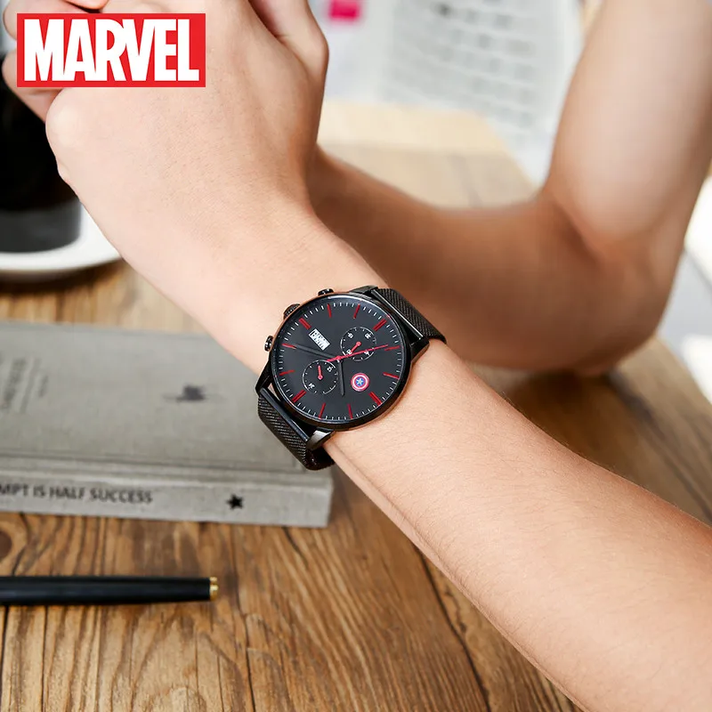 Мужские Роскошные Кварцевые наручные часы Марвел Мстители Капитан Железный