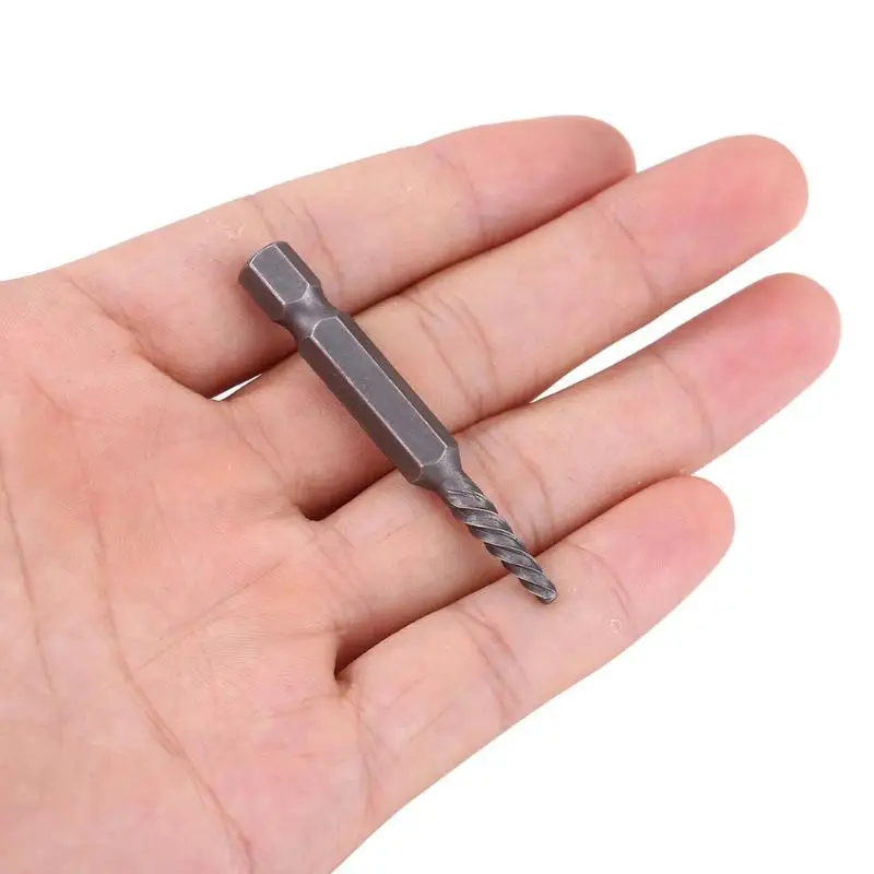 

HSS Hex Screw Extractor Drill Bits Guide Broken Damaged Bolt Stud Remover
