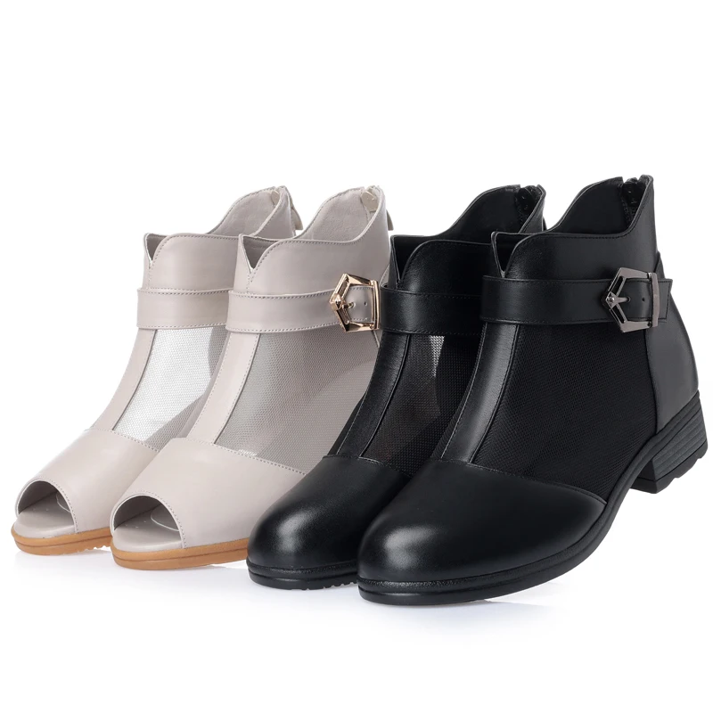 

GKTINOO 2020 Summer women Fish mouth high heel sandals open-Toe gauze zipper women sandals Women high-heeled Shoes Big Size