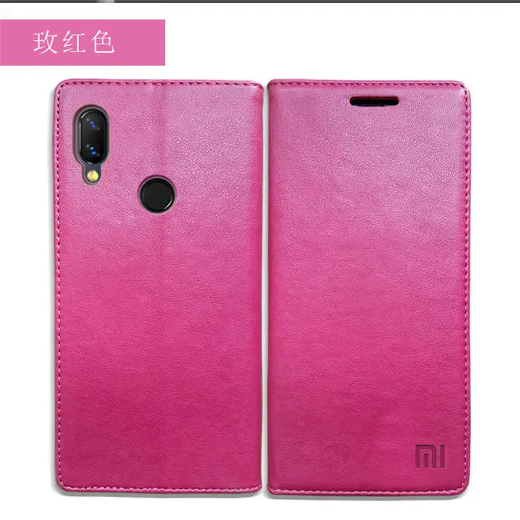 Чехол для Xiaomi Redmi Note 7, роскошный чехол из натуральной кожи с откидной крышкой для Xiaomi Redmi Note 7, Магнитный чехол-книжка, чехол для Redmi Note7 Pro