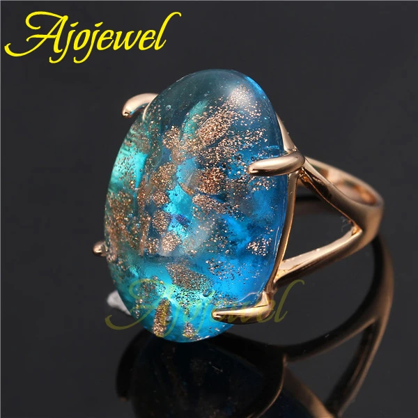 Ajojewel великолепный одиночный большой камень кольцо украшение для ногтей перстень