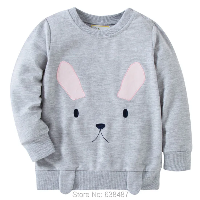 

1-7Y Kids Hoodies Bebe Girls Sweatshirts Baby Girl Clothes Cartoon Sweater 100% Cotton t-shirt Tees Girls Tops Outerwear Blouses