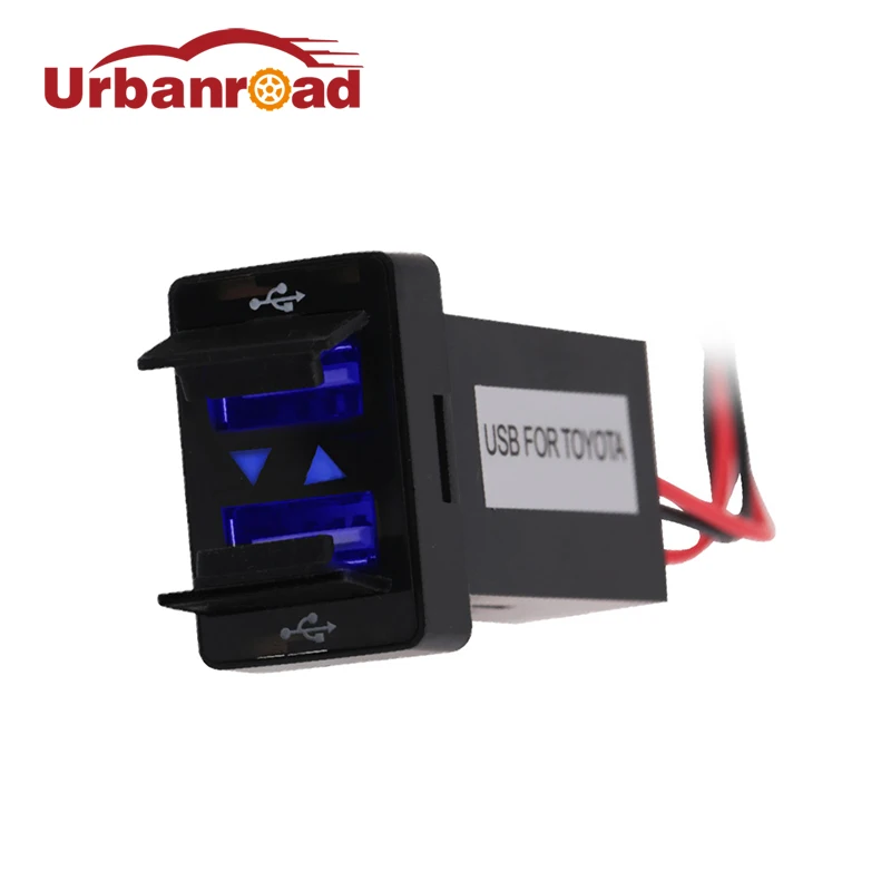 

Auto 12V Dual USB Car Cigarette Lighter Socket Charger Power Adapter Outlet 2 USB Port Car Charger Socket For TOYOTA