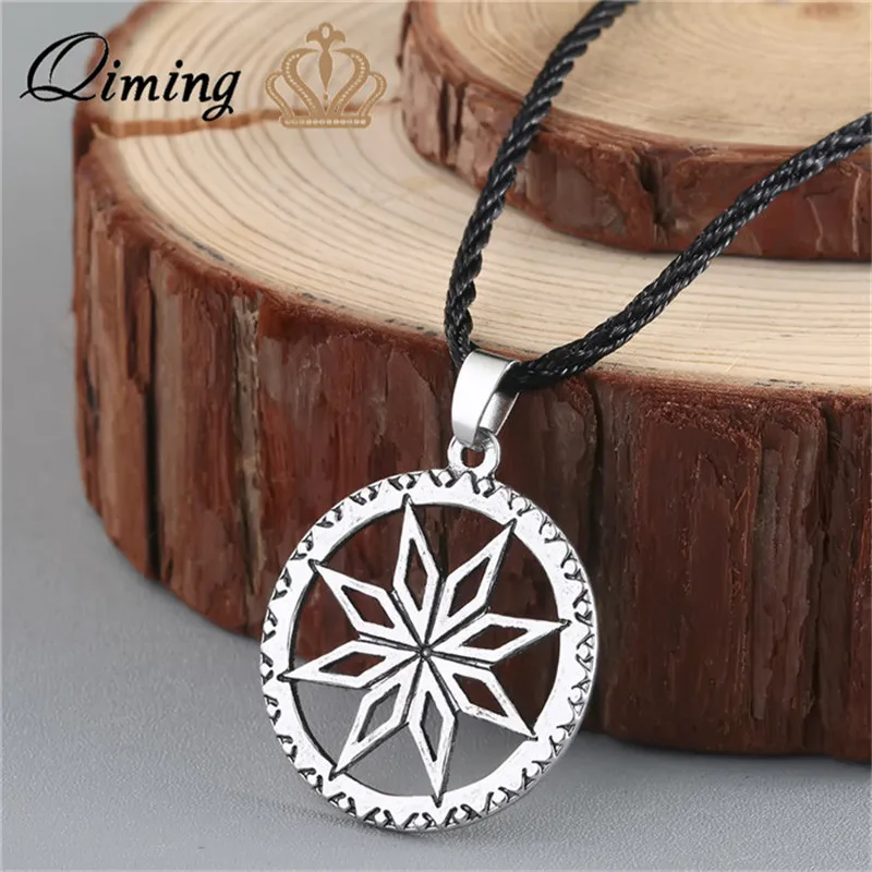 as picture Viking кулон Valknut мужское ожерелье круглый языческий религиозный человек славянский Серебряный Женский стимпанк Ювелирное колье в тибетском стиле амулет - Окраска металла: as picture