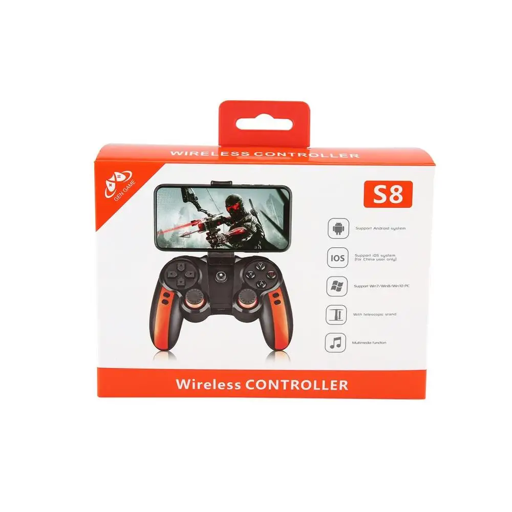 Новый GenGame S8 беспроводной Bluetooth игровой контроллер мобильный телефон ручка для