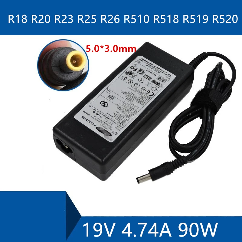 Laptop AC Adapter DC Charger Connector Port Cable For Samsung R18 R20 R23 R25 R26 R510 R518 R519 R520 19V 4.74A 90W | Компьютеры и