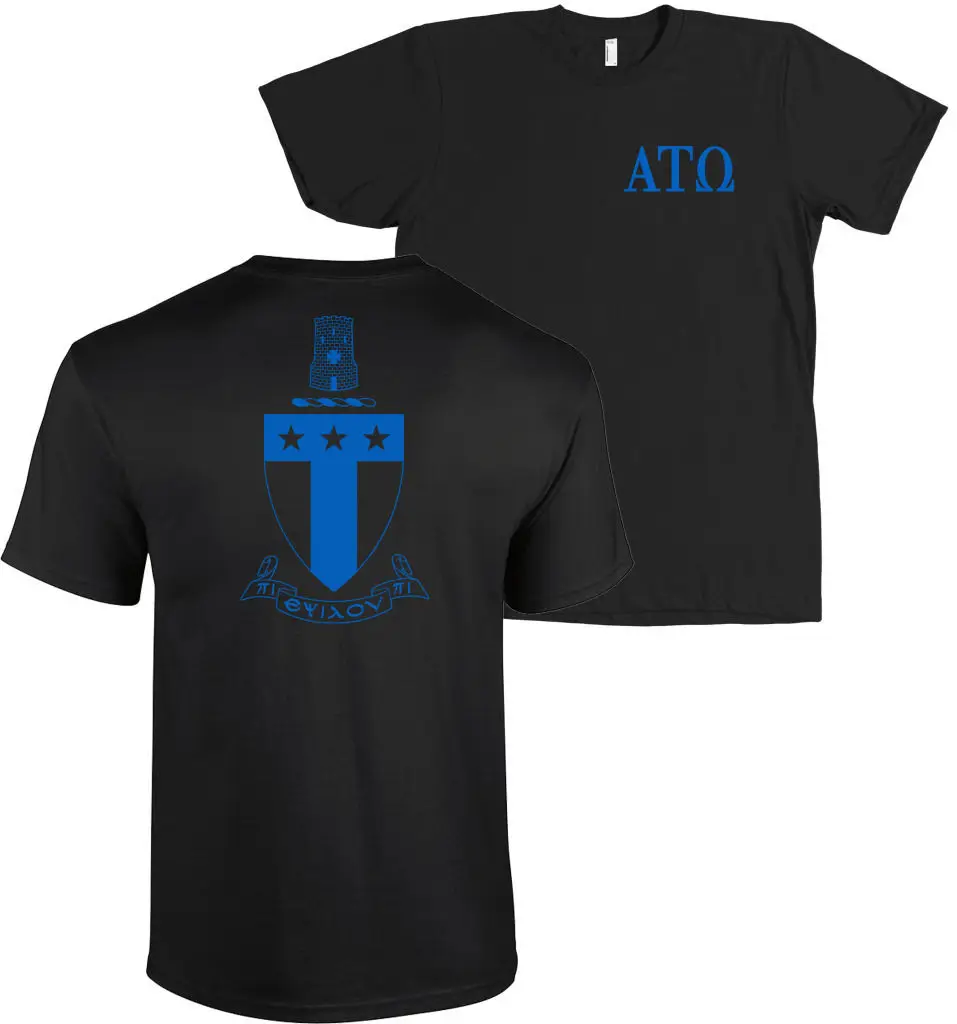 Мужские Топы И Футболки с круглым вырезом Alpha Tau Omega брендовая Повседневная