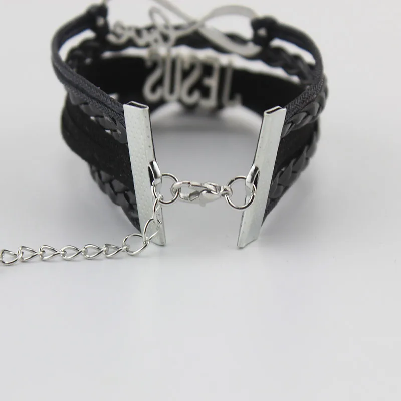 Браслет Infinity Love Govols кожаный плетеный браслет ручной работы для женщин и мужчин