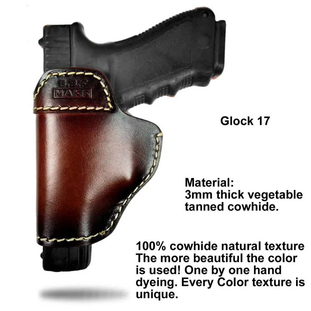 B.B.F MAKE Gun Holster Leather Sheath For S&W M&P Shield GLOCK 17 19 22 23 26 27 32 33 42 43/Спрингфилд XD S доски