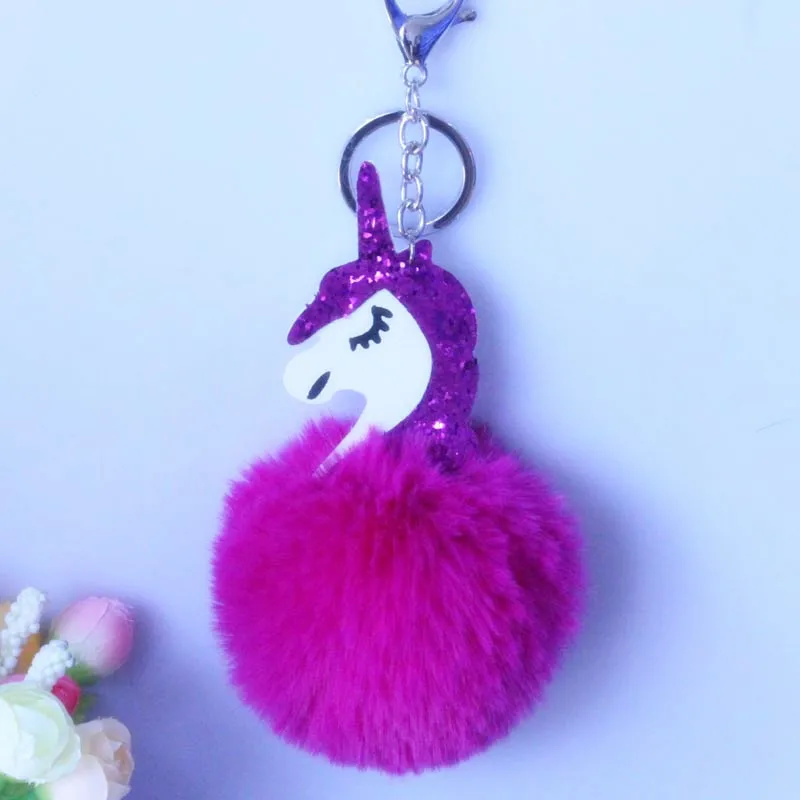 Фото 2017 Unicorn pompom Keychain Rabbit fur ball Fluffy licorne key chain Horse porte clef de fourrure Bag Car Keyring YSK18 Украшения и 2017 Unicorn pompom Keychain Rabbit fur ball Fluffy licorne key chain Horse porte clef de fourrure Bag Car Keyring YSK18 Украшения и