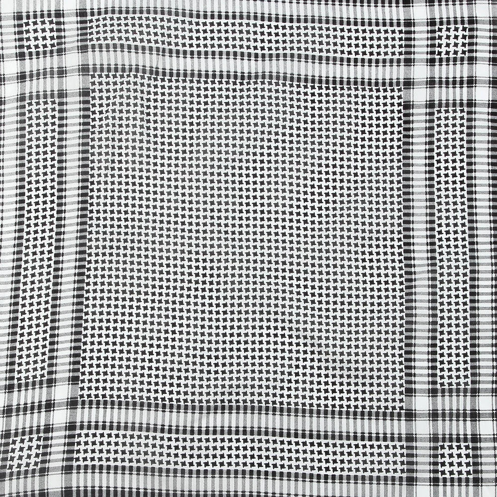 Квадратный шарф в стиле хип хоп бандана клетку черно белую головной убор с